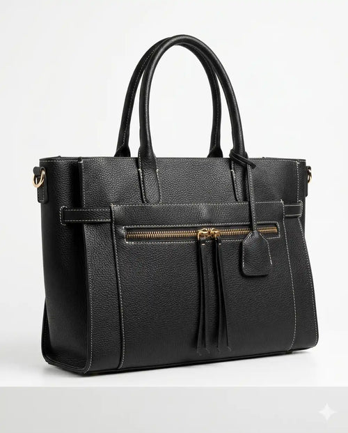 Borsa Strutturata Zip Frontale