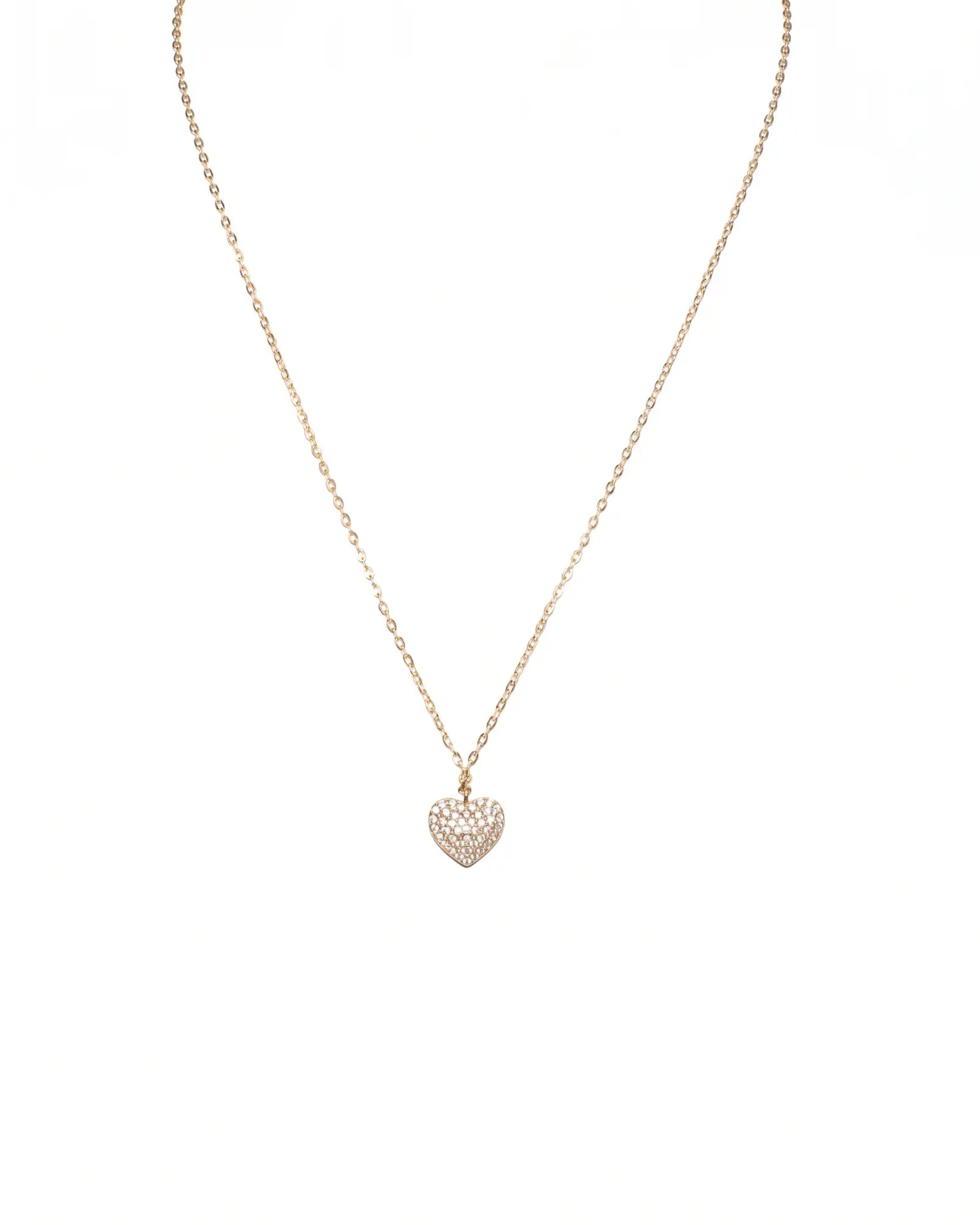 Collana cuore brillantini