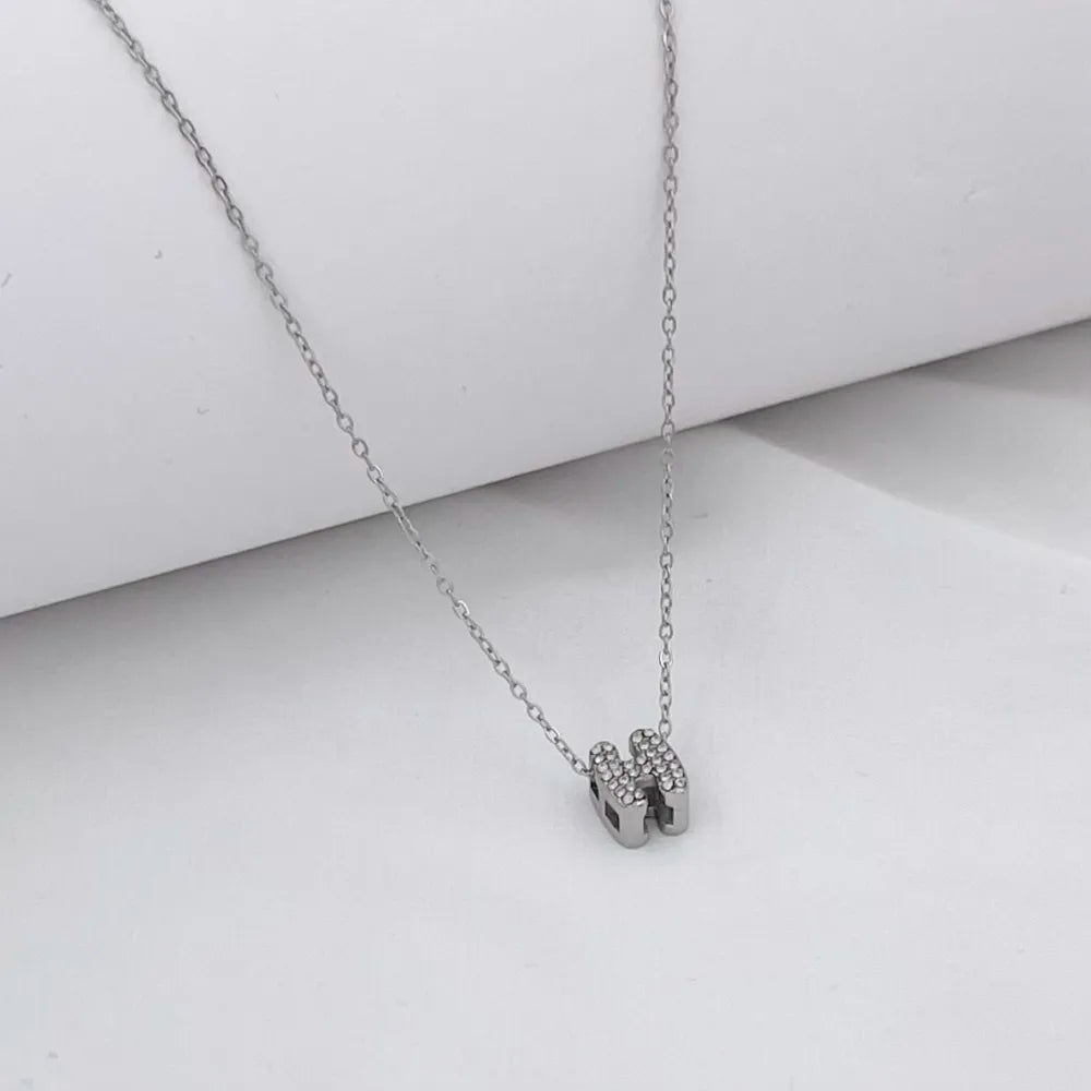Collana Letterine Piccole Argento