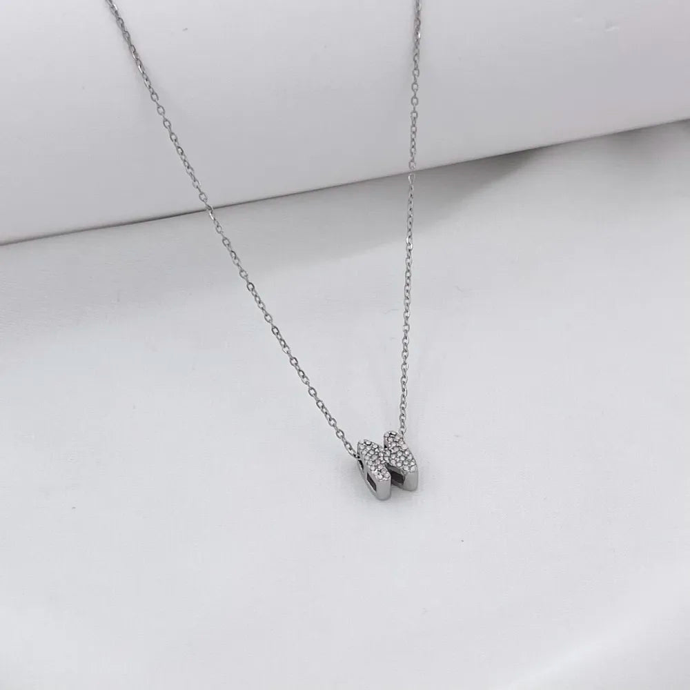 Collana Letterine Piccole Argento