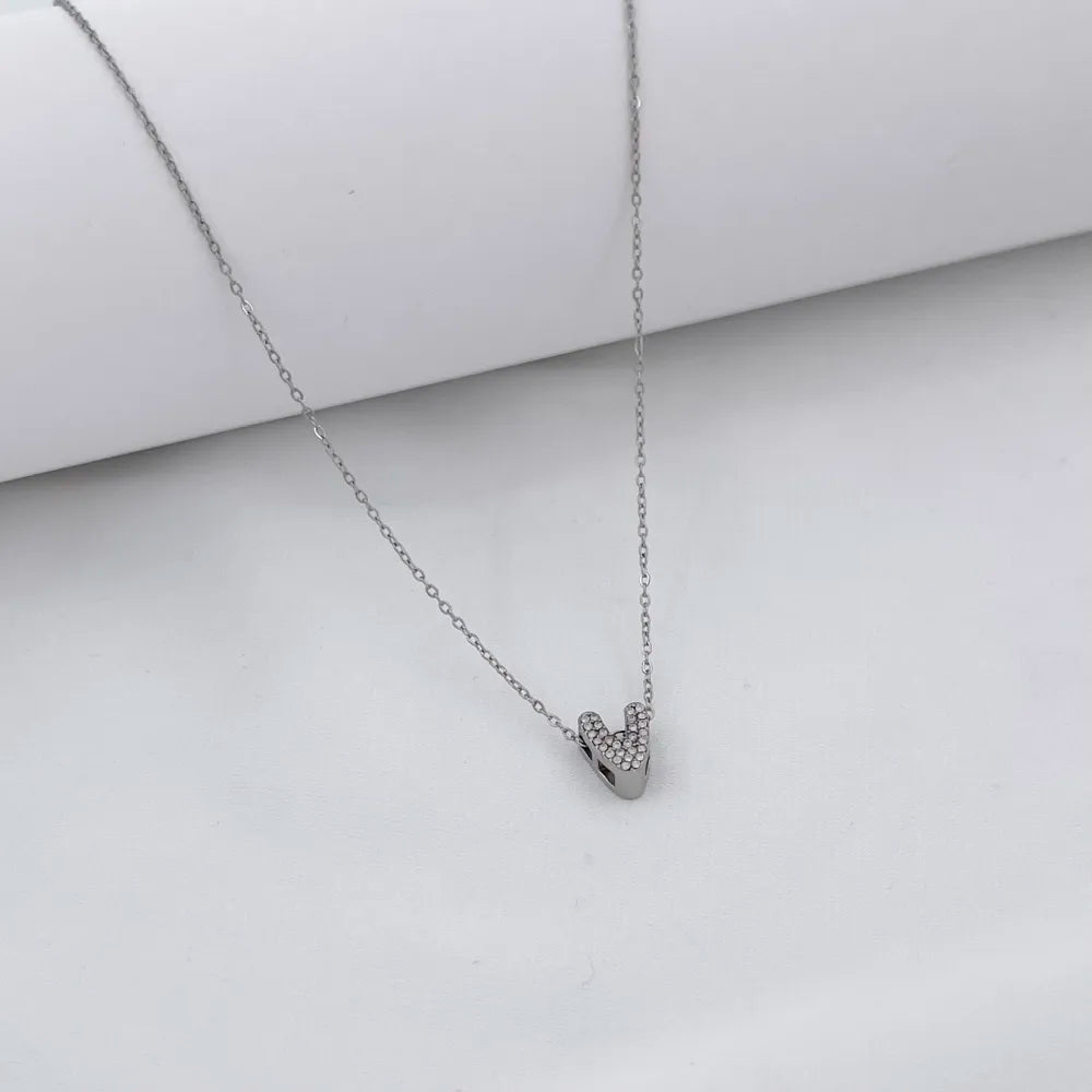 Collana Letterine Piccole Argento